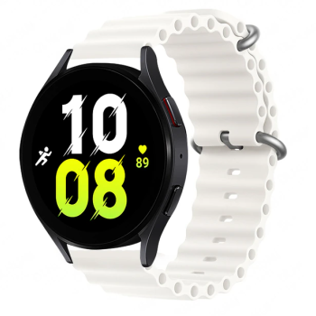 Силіконовий м'який змінний ремінець для годинника, із системою швидкої заміни, 20 мм Білий