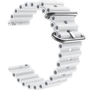 Силіконовий м'який змінний ремінець для годинника, із системою швидкої заміни, 20 мм Білий