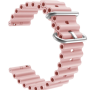 Силіконовий м'який змінний ремінець для годинника, із системою швидкої заміни, 20 мм Світло-рожевий
