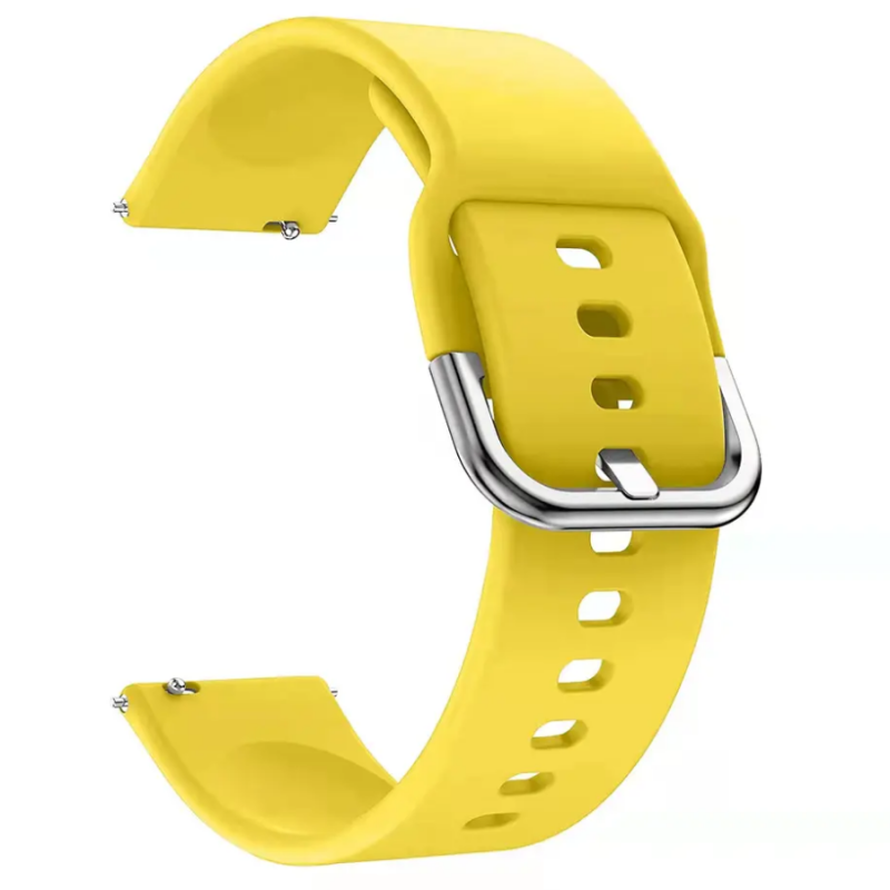 Силіконовий м'який змінний ремінець для годинника, із системою швидкої заміни, 20 мм Жовтий