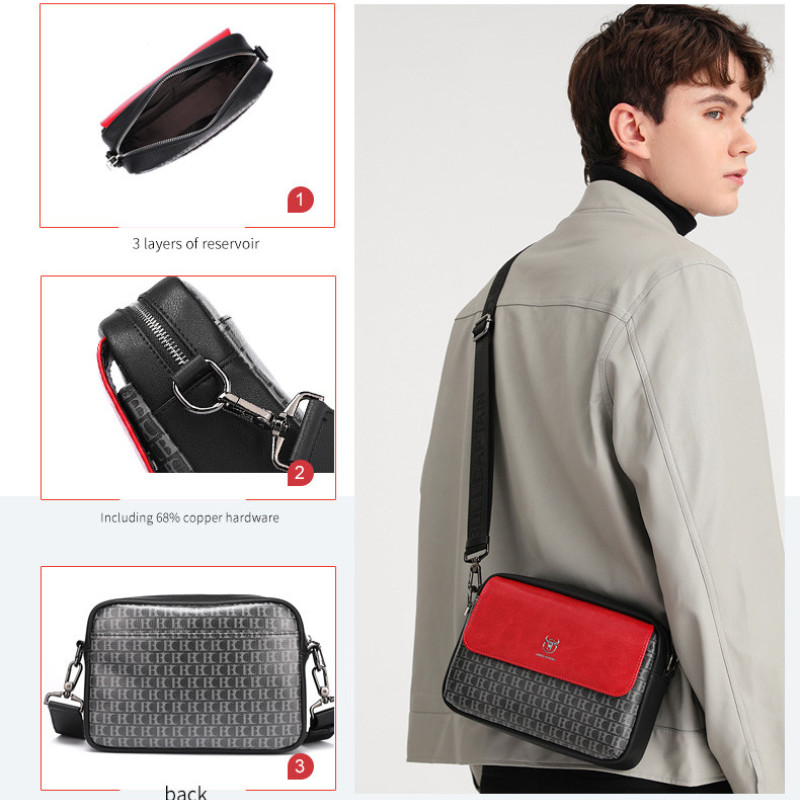 Чоловіча та жіночка сумка з люксової екошкіри Чорний