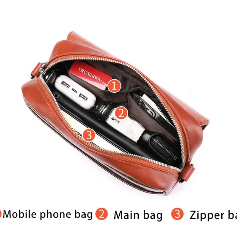 Чоловіча та жіночка сумка з люксової екошкіри Блакитний