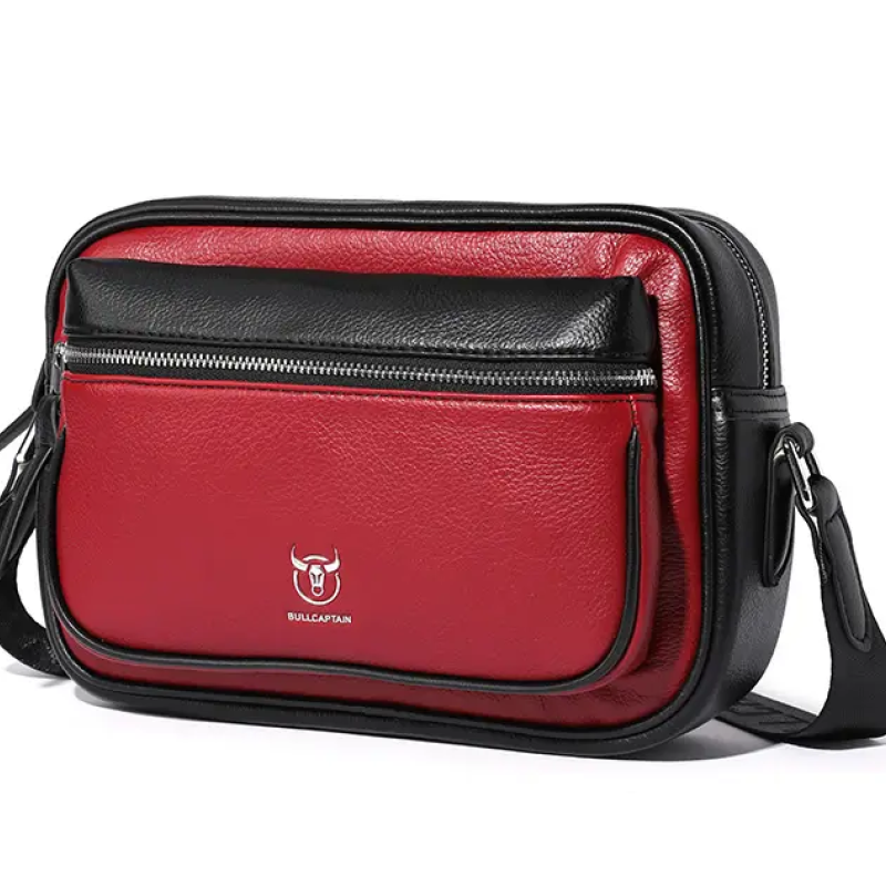 Чоловіча та жіночка сумка з люксової екошкіри Червоний