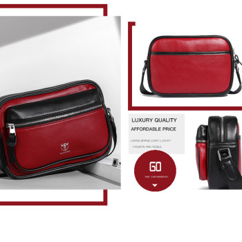 Чоловіча та жіночка сумка з люксової екошкіри Червоний