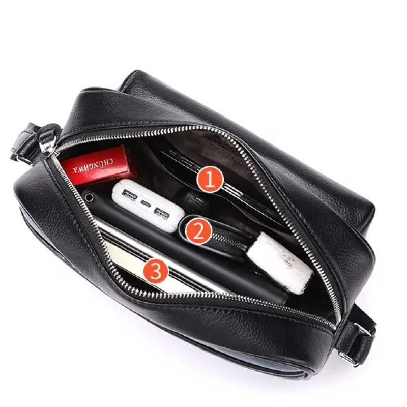 Чоловіча та жіночка сумка з люксової екошкіри Червоний