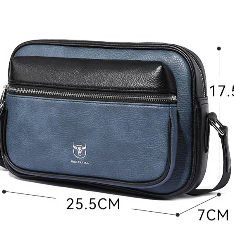 Чоловіча та жіночка сумка з люксової екошкіри Блакитний