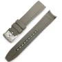 Ремінець вигнутий для годинника, універсальний, спортивний, силіконовий,водонепроникний браслет 22 мм Сірий