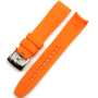 Ремінець вигнутий для годинника, універсальний, спортивний, силіконовий,водонепроникний браслет 22 мм Жовтогарячий