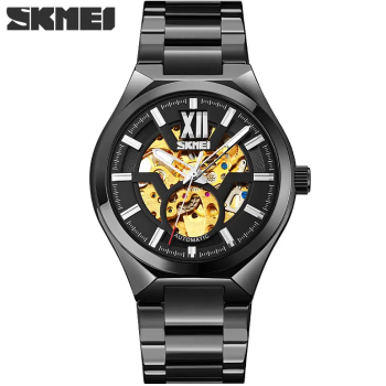Чоловічий механічний годинник скелетон Skmei 9258