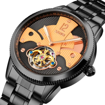 Чоловічий механічний годинник скелетон Skmei 9205