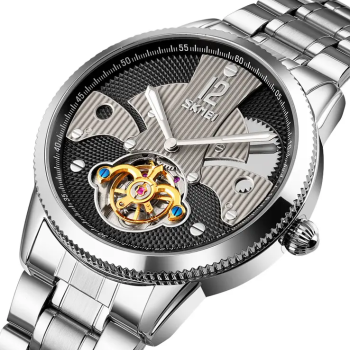 Чоловічий механічний годинник скелетон Skmei 9205