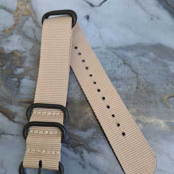 Тканинний універсальний ремінець 22 мм Бежевий