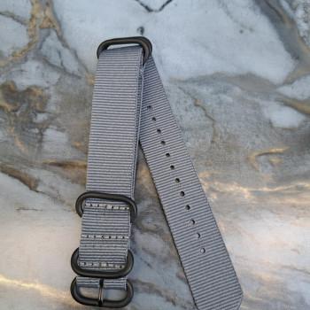 Тканинний універсальний ремінець 22 мм Сірий