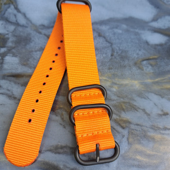 Тканинний універсальний ремінець 22 мм Жовтогарячий