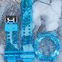 Casio ремінець + безель(рант) для G-SHOCK GA-100 / GA-110 / GA-120 / GD-100 / GD-100 / GD-120/ GAX-100/GLS-100 Прозорий Синій