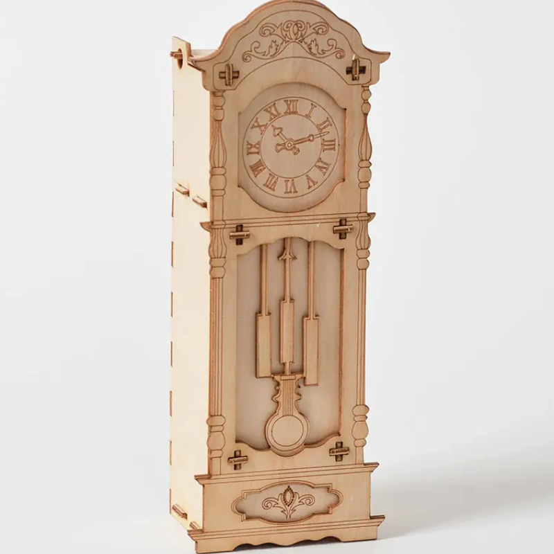 Декоративна дерев'яна іграшка-пазл 3D "Годинник"