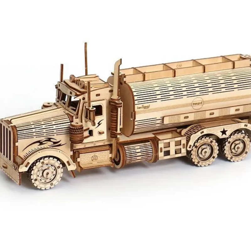 Декоративна дерев'яна іграшка-пазл 3D  "Вантажівка" велика