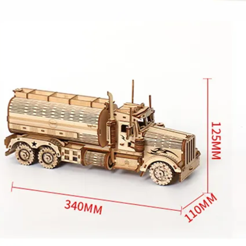 Декоративна дерев'яна іграшка-пазл 3D  "Вантажівка" велика