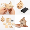 Декоративна дерев'яна іграшка-пазл 3D  "Музичний будиночок"
