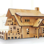 Декоративна дерев'яна іграшка-пазл 3D  " Будиночок"