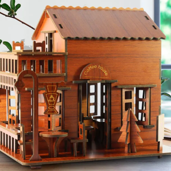 Декоративна дерев'яна іграшка-пазл 3D  " Миле кафе"