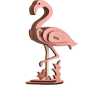 Декоративна дерев'яна іграшка-пазл  "Фламінго"
