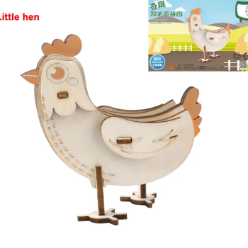 Декоративна дерев'яна іграшка-пазл "Курочка"