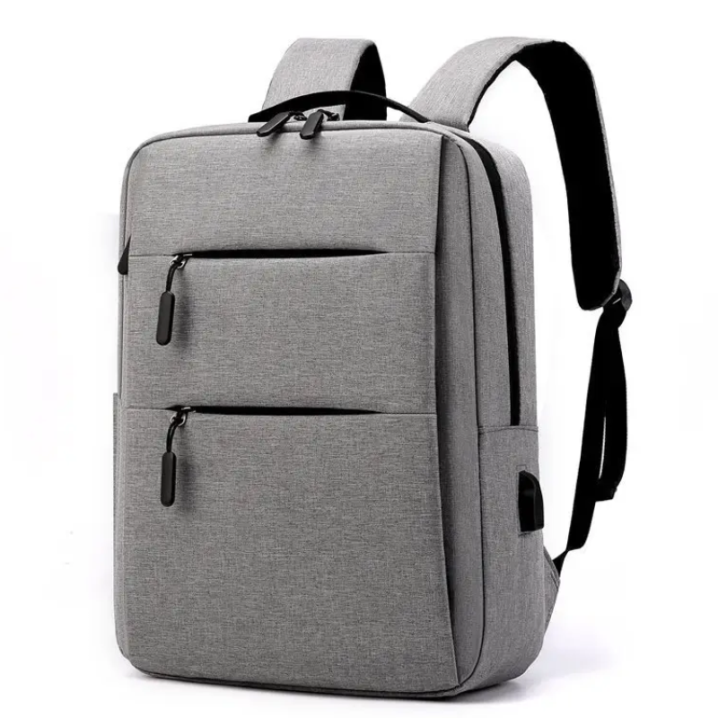 Крутий рюкзак з USB  роз'ємом для заряджання Сірий