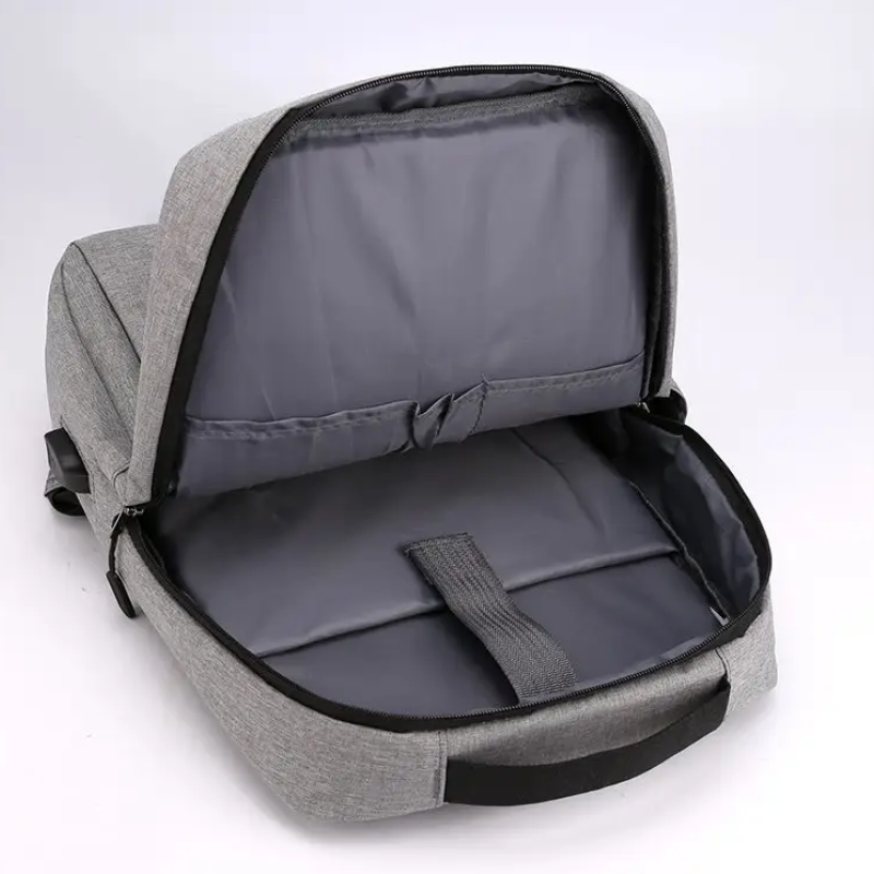 Крутий рюкзак з USB  роз'ємом для заряджання Сірий