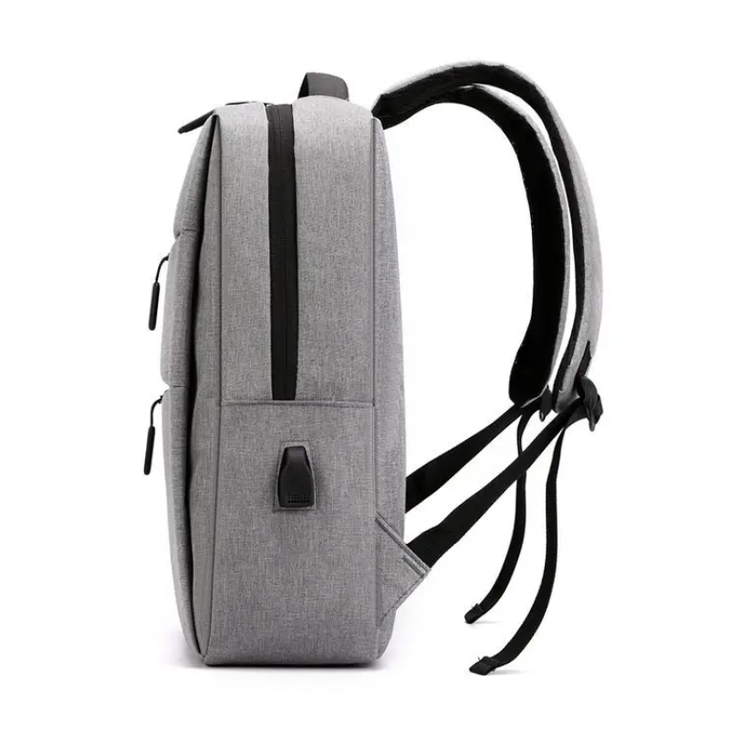 Крутий рюкзак з USB  роз'ємом для заряджання Сірий