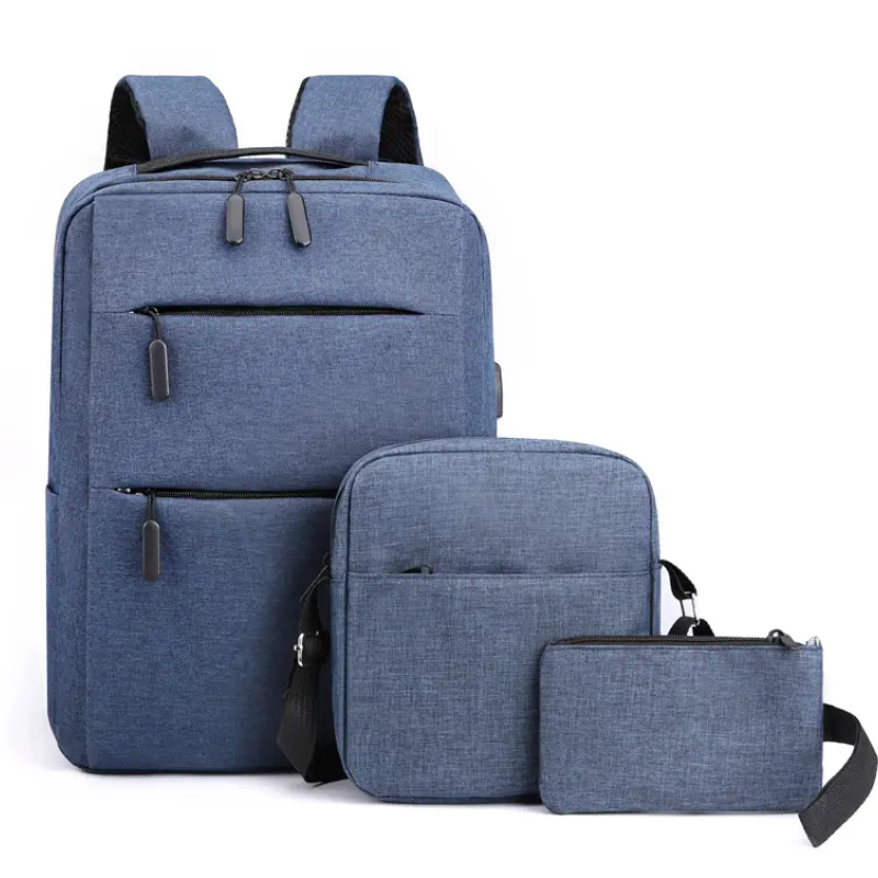 Крутий рюкзак 3в1  з USB  роз'ємом для заряджання  Синій