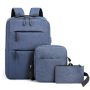 Крутий рюкзак 3в1  з USB  роз'ємом для заряджання  Синій