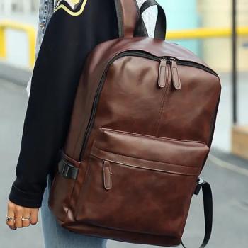 Стильний рюкзак   з екошкіри Коричневий