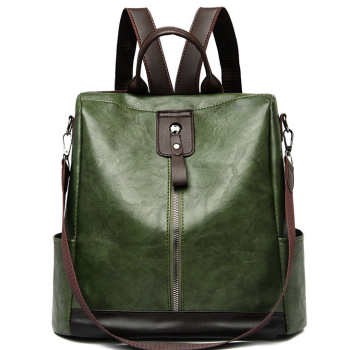 Стильний рюкзак   з екошкіри Зелений