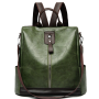 Стильний рюкзак   з екошкіри Зелений