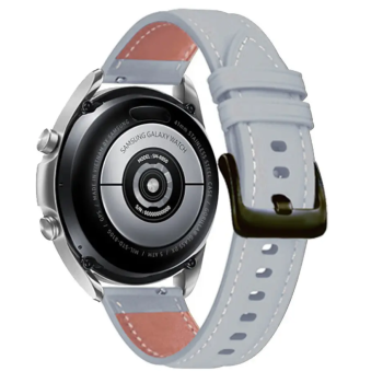 Ремінець для годинника з натуральної шкіри  із системою швидкої заміни 20 мм Сірий