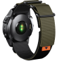 Тканевий ремінець для Garmin Fenix 7 / 6-6 Pro / 6 Supphire / Fenix 5-5 Plus / Foreruner 945 / MARQ / 22 мм Зелений + чорний