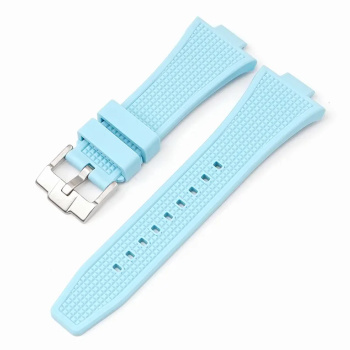 Силіконовий ремінець для годинника Tissot PRX Блакитний