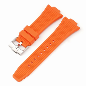 Силіконовий ремінець для годинника Tissot PRX Жовтогарячий