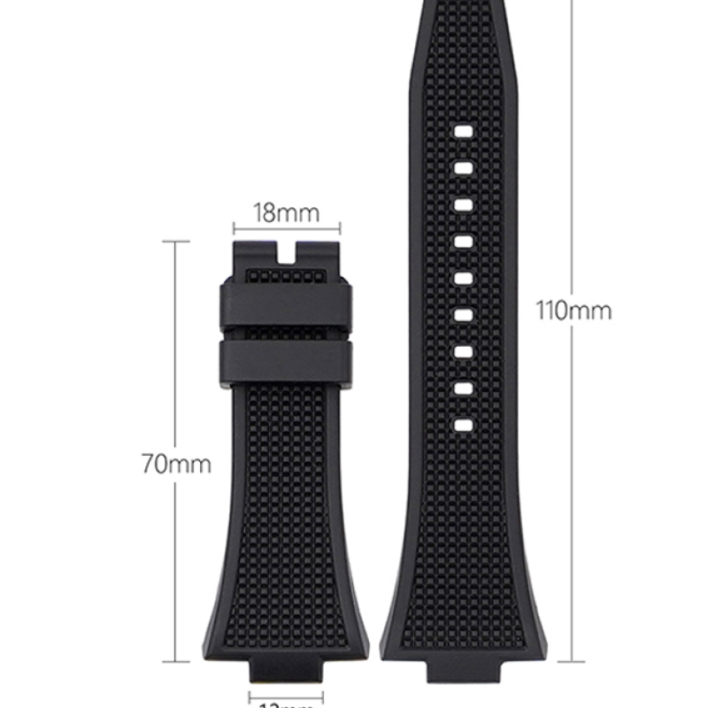 Силіконовий ремінець для годинника Tissot PRX Білий