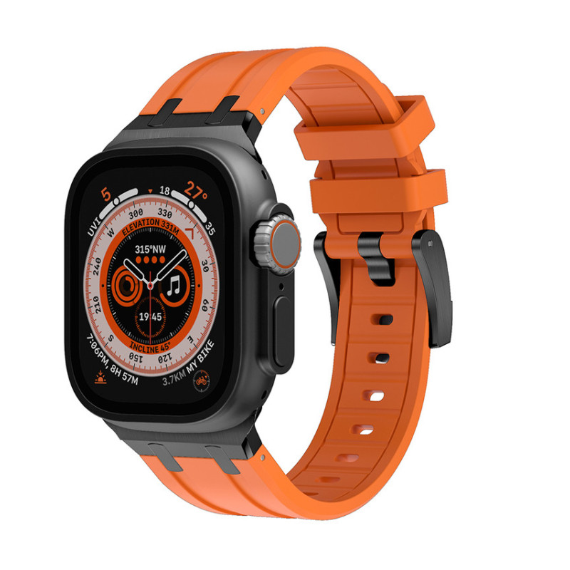 Ремінець преміум'якість для Apple Watch Ultra 49 / 45 / 44 / 42 mm Жовтогарячий