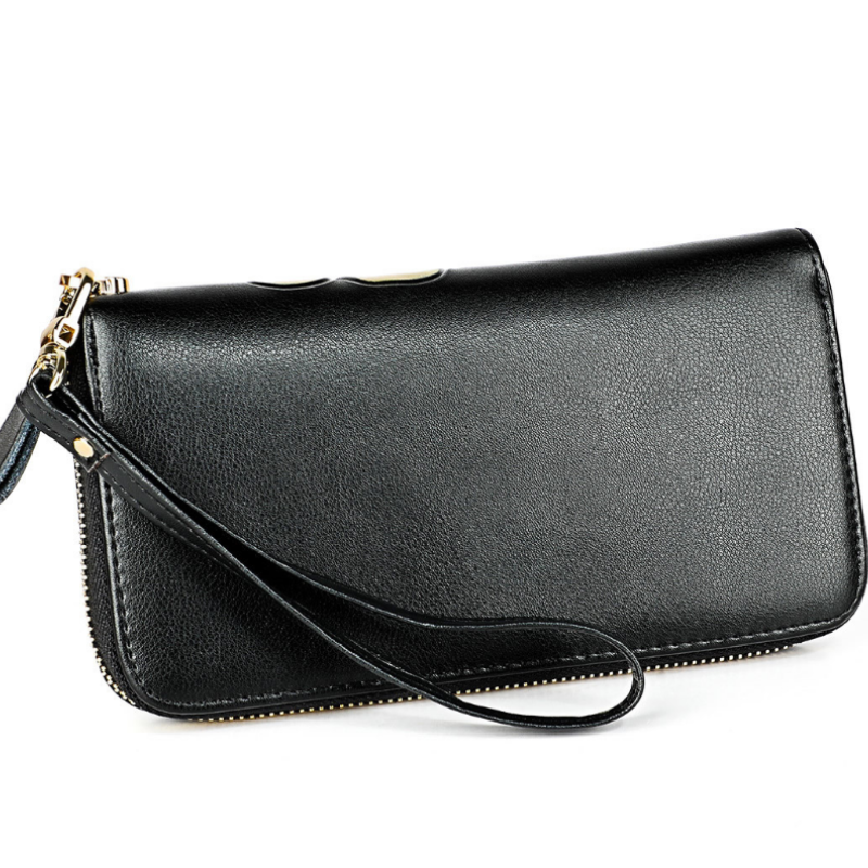 Жіночий гаманець на блискавці з натуральної шкіри з малюнком