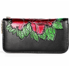 Жіночий гаманець на блискавці з натуральної шкіри з малюнком