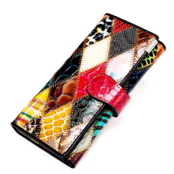 Жіночий довгий гаманець із натуральної шкіри. Жіноче портмоне. Шкіряний жіночий гаманець клатч