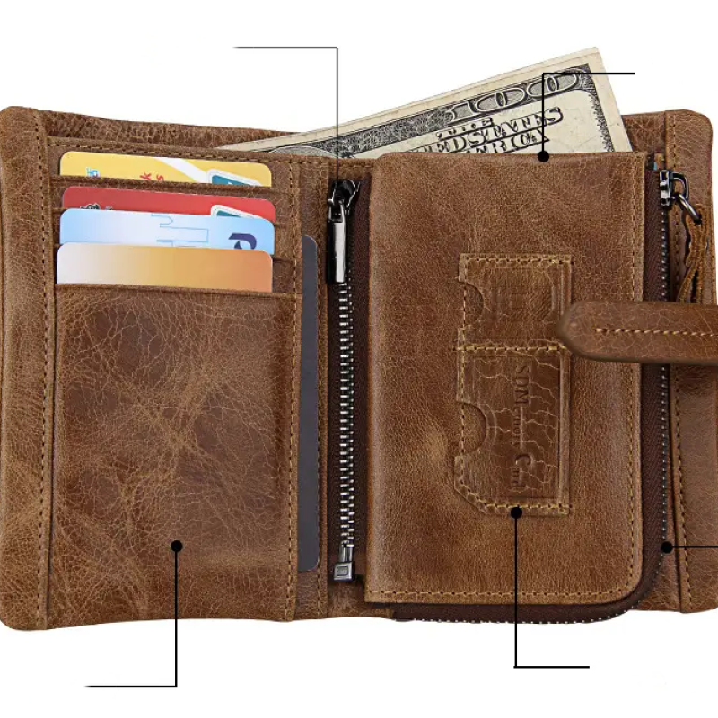 Шкіряний гаманець із натуральної шкіри