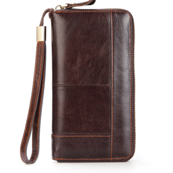 Довгий гаманець з натуральної шкіри