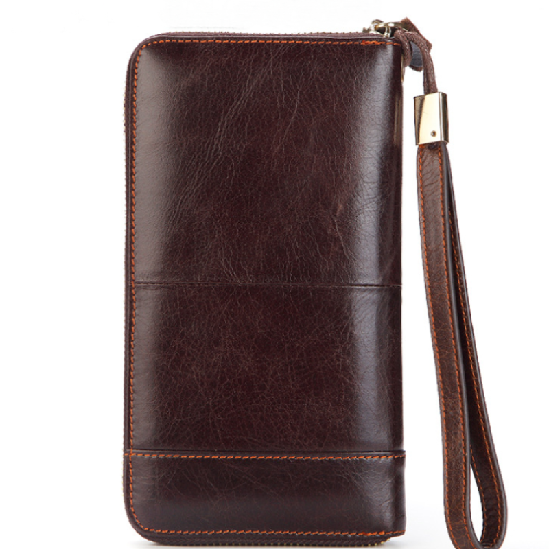 Довгий гаманець з натуральної шкіри