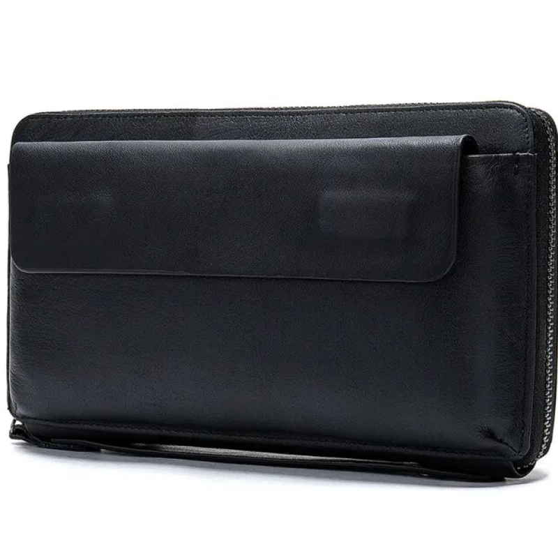 Чоловіче портмоне з натуральної шкіри Чорний