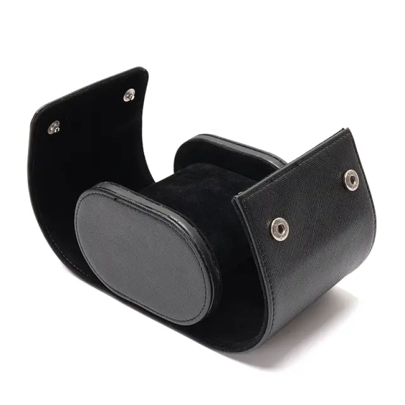 Бокс, скринька, футляр для зберігання годинника на 1 відділення Чорний