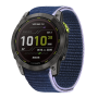 Тканинний ремінець для Garmin Fenix 7X / 6X Pro / 6X Pro Solar /Fenix 5X / 5X Plus / Fenix 3 HR / Quatix 3/26 мм Темно-синій